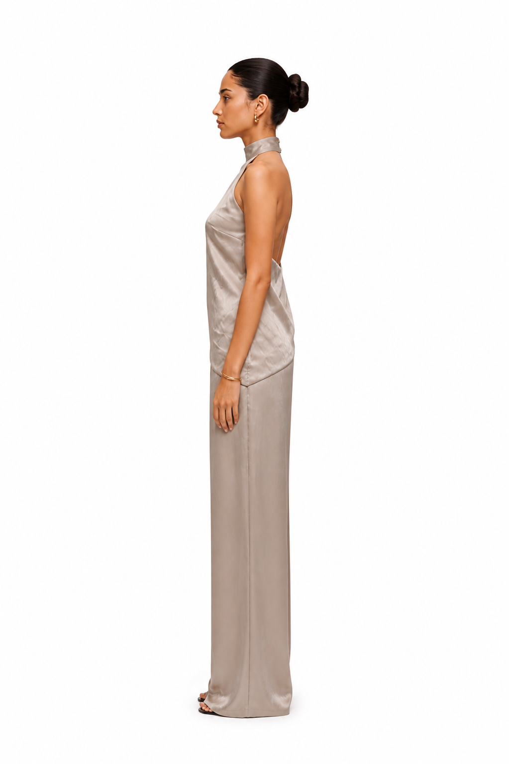 THE SERENITY OPEN BACK SATIN SET