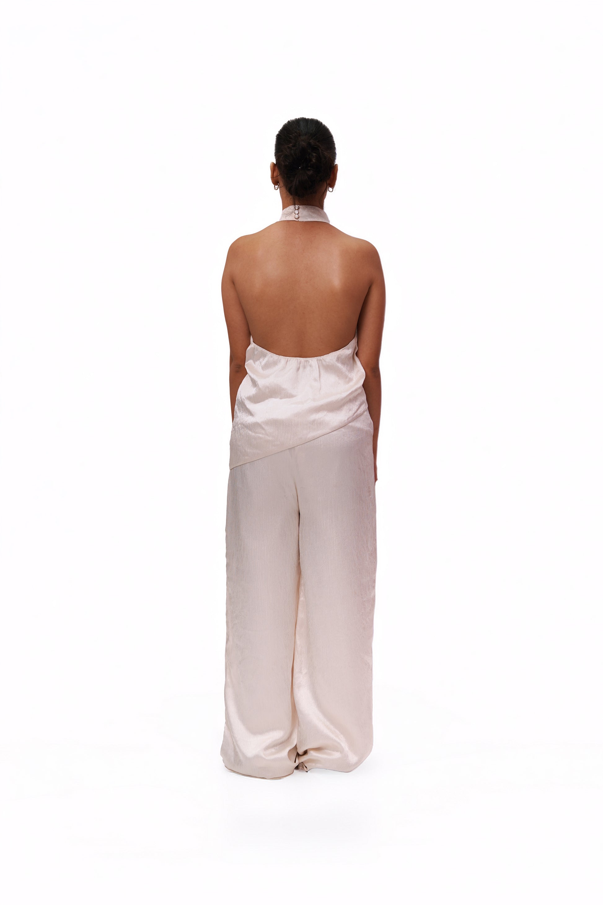 THE SERENITY OPEN BACK SATIN SET