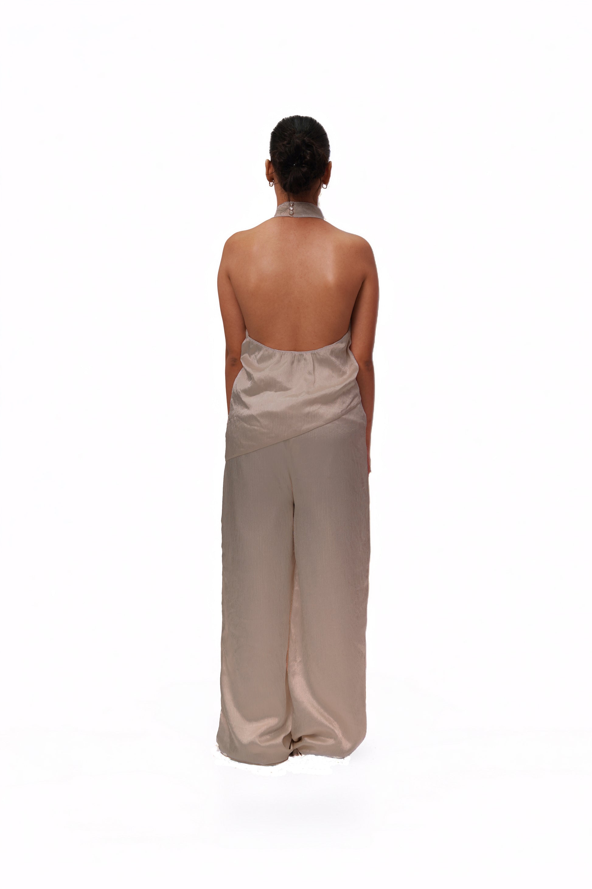 THE SERENITY OPEN BACK SATIN TOP