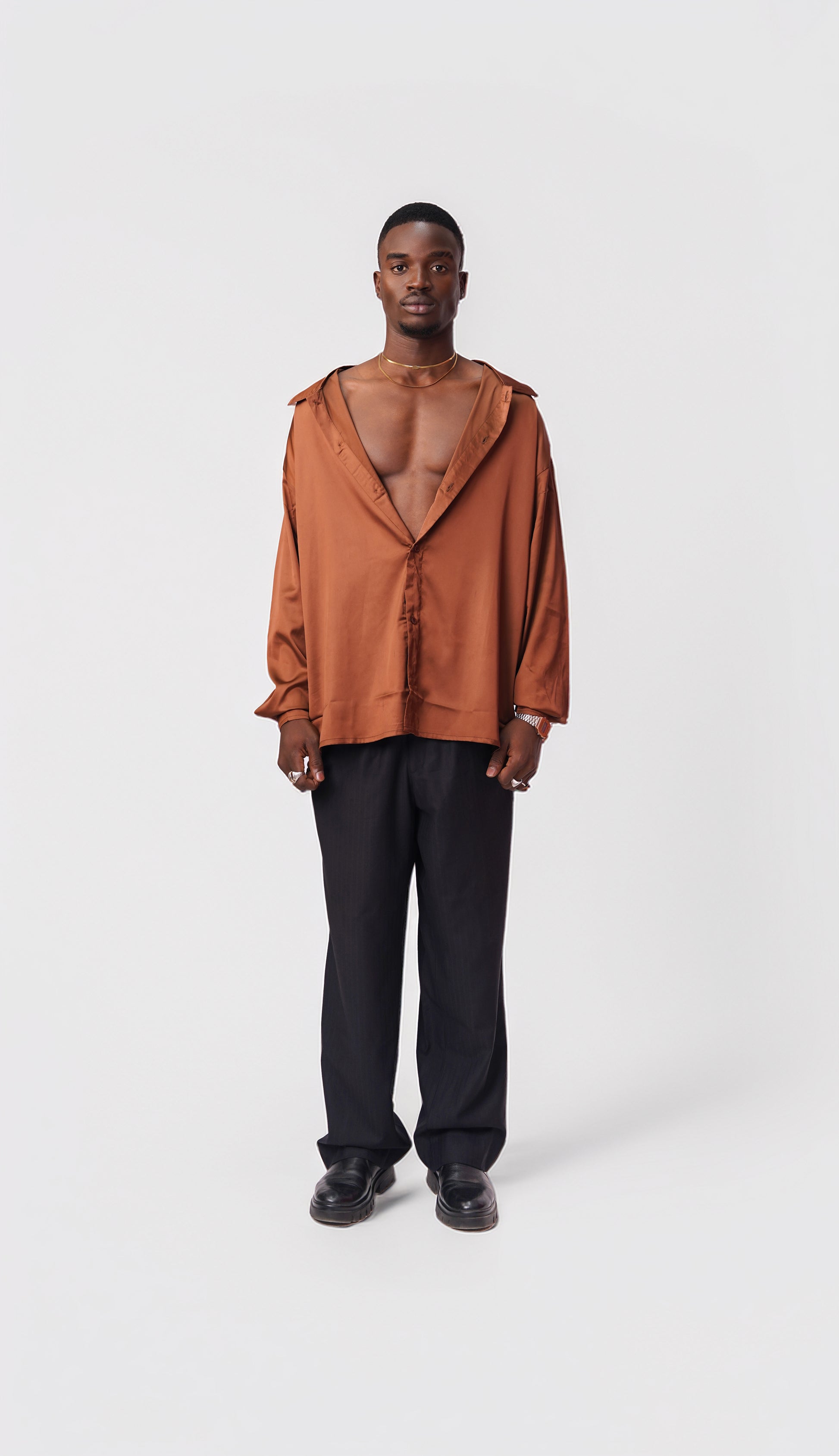 THE LUSTROUS COMFORT SATIN SHIRT