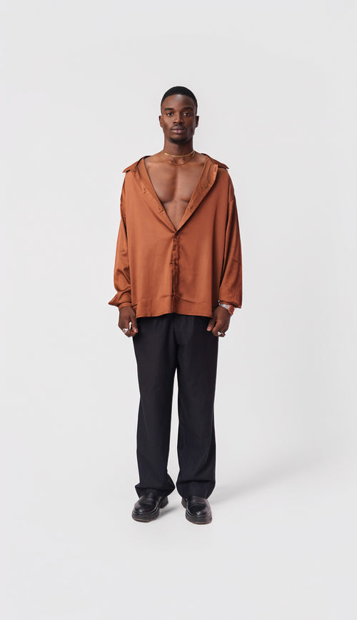 THE LUSTROUS COMFORT SATIN SHIRT